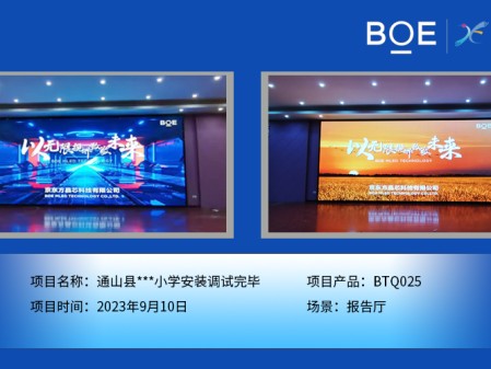 通山縣**小學(xué)報告廳BTQ025安裝調(diào)試完畢