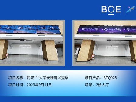 武漢**大學(xué)2樓大廳BTQ025安裝調(diào)試完畢