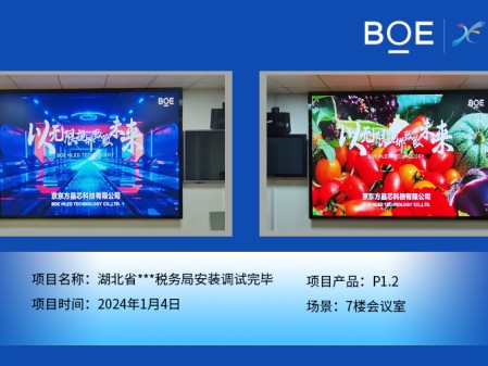 湖北省***稅務(wù)局7樓會(huì)議室P1.2安裝調(diào)試完畢